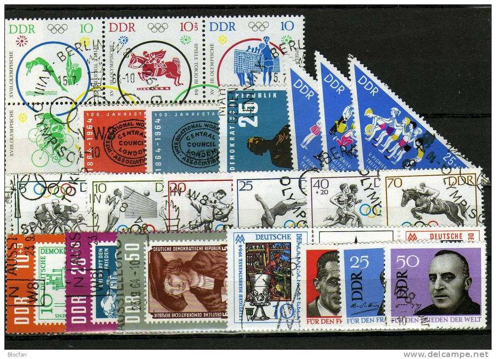 DDR O Jahrgang 1964 1004/8-1081/3 Schmetterlinge Bis Sonnen-Blocks 23 Ausgaben 180€ - Colecciones (en álbumes)