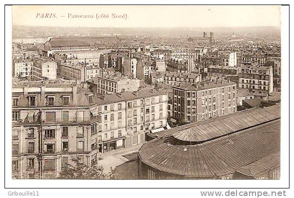 PARIS   -  ** VUE PANORAMIQUE NORD ** Avec Bâtiment Au Ier Plan à Découvrir    -    Editeur : PRINTEMPS - District 19