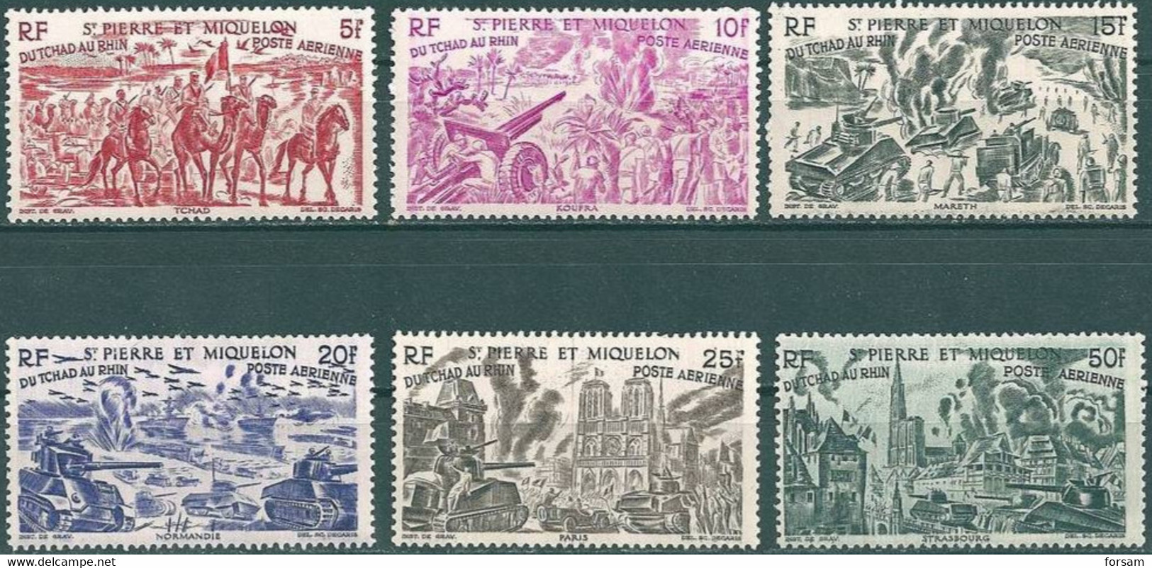 SAINT-PIERRE & MIQUELON..1946..Michel # 341-346...MLH...MiCV - 17 Euro. - Ongebruikt