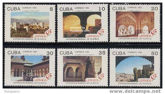 1992 CUBA HERITAGE BUILDING 6V MNH - Unused Stamps