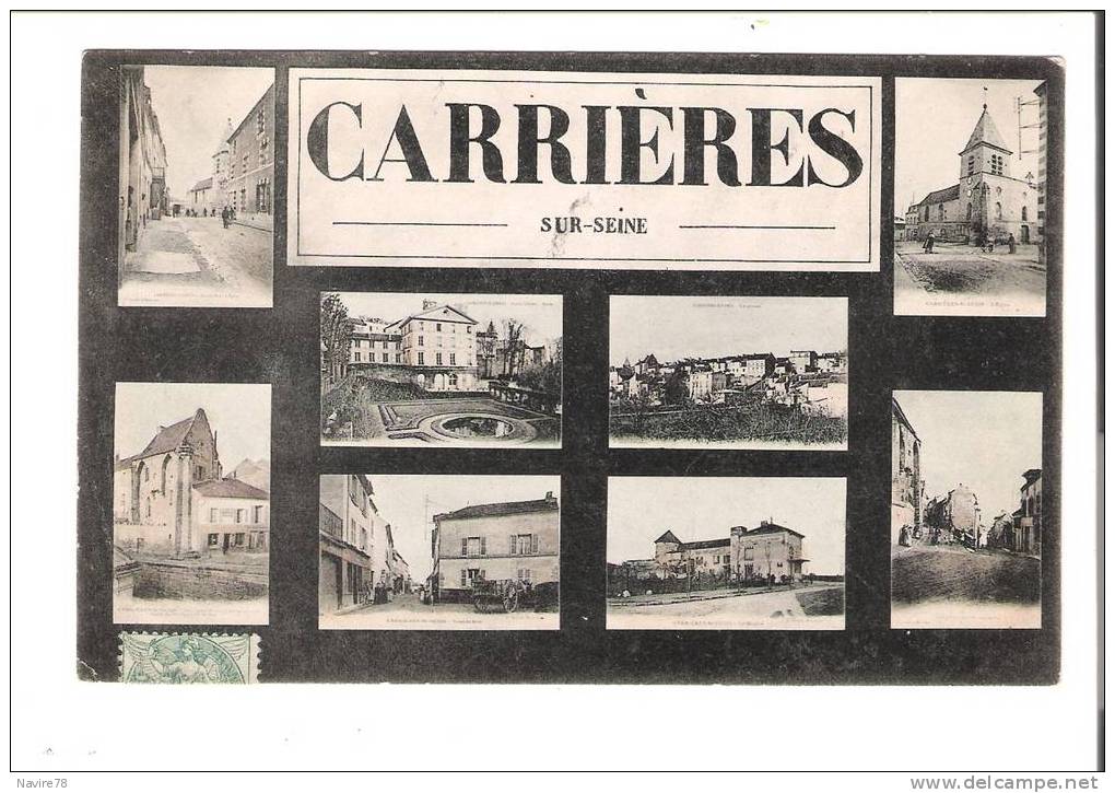 78 Cpa  CARRIERES Sur SEINE       Multivues Dont   LE MOULIN Et La GRANDE RUE - Carrières-sur-Seine