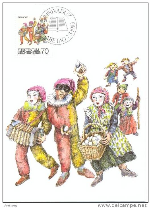 Costumes De Carnaval Et Carême- 7 MARS 1983  Yvert 760 - Maximumkaarten