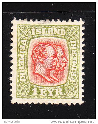 Iceland 1907-08 Kings Christian IX & Frederik VIII 1e Perf 13 Used - Gebraucht