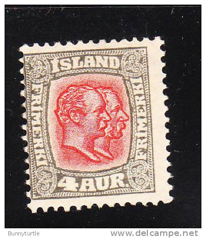 Iceland 1907-08 Kings Christian IX & Frederik VIII 4a Perf 13 Mint - Ongebruikt