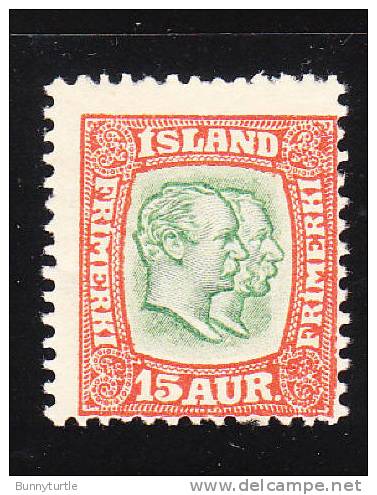 Iceland 1907-08 Kings Christian IX & Frederik VIII 15a Perf 13 Mint - Neufs