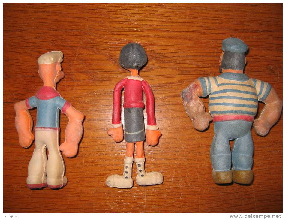 RARES FIGURINES EN LATEX EXINCO POPEYE, OLIVE & BRUTUS SEGAR - Other & Unclassified