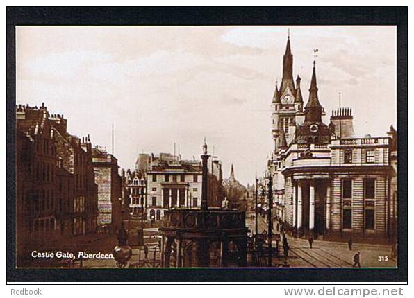 Early Real Photo Postcard Castle Gate Aberdeen Scotland - Ref 255 - Aberdeenshire