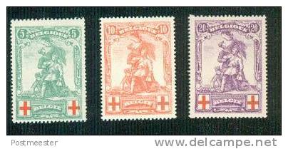 OCB # 126-128 (*) - 1914-1915 Croix-Rouge