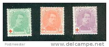 OCB # 129-131 (*) - 1914-1915 Croix-Rouge