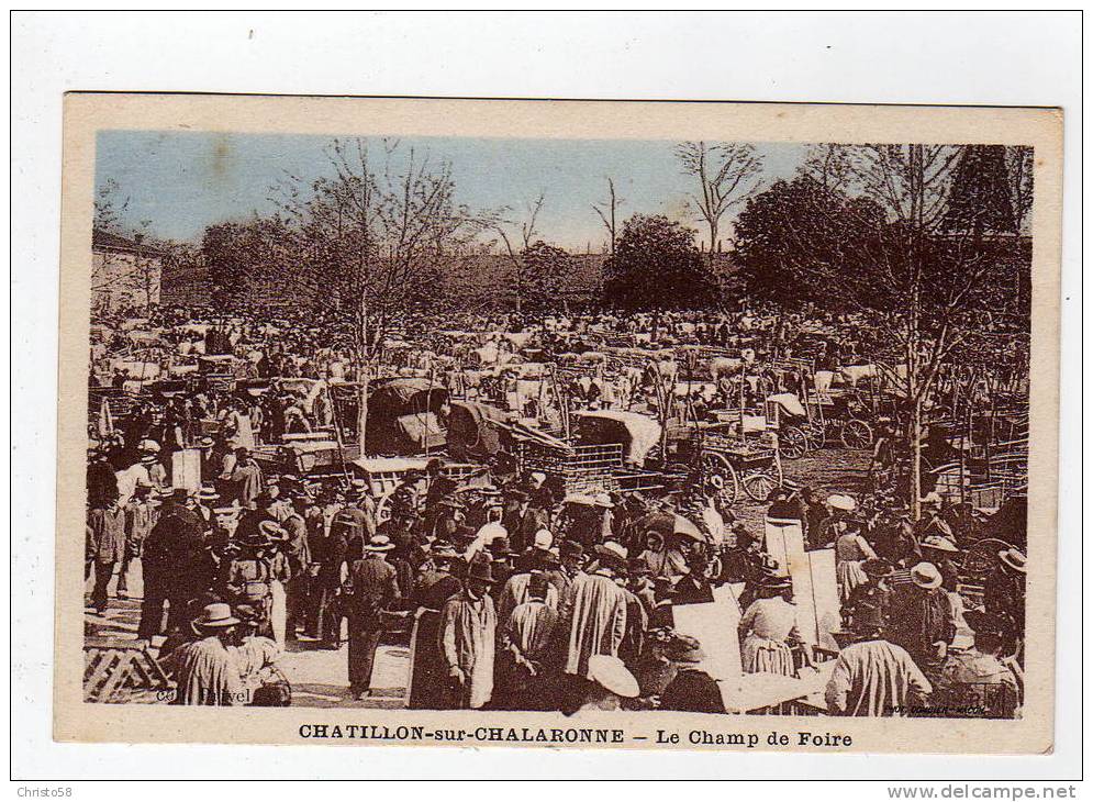 01  CHATILLON SUR CHALARONNE Champ De Foire  Animée++ - Châtillon-sur-Chalaronne