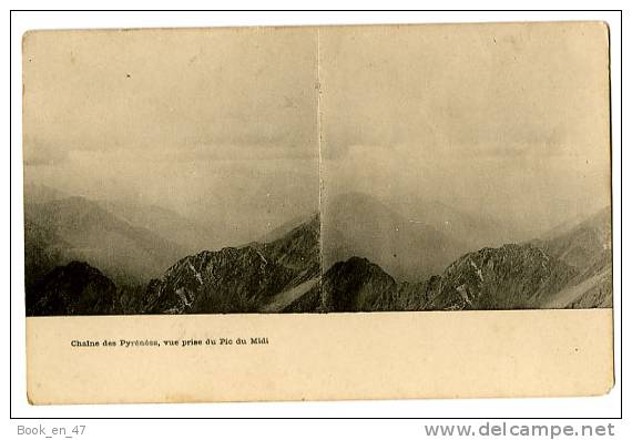 {47344} Chaîne Des Pyrénées , Vue Prise Du Pic Du Midi , Vue Stéréo - Other & Unclassified