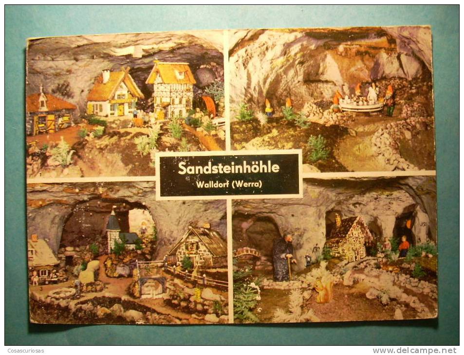 R.9699  TURINGIA  ALEMANIA  MEININGEN  WERRA  WALLDORF  SANDSTEINHÖHLE  CUEVA GROTTE CAVE  AÑOS 70  MAS EN MI TIENDA - Meiningen