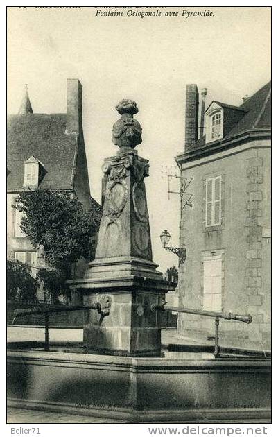 53 / Mayenne. Place Louis De Hercé. Fontaine Octogonale Avec Pyramide - Mayenne