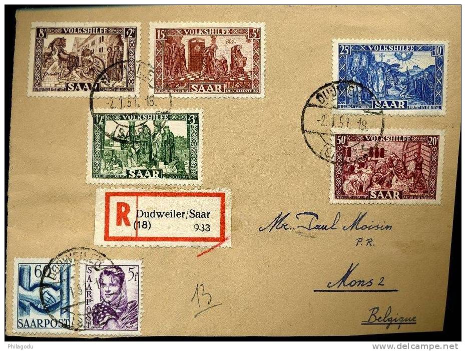 E-Brief 933     2-1--1951   Volkshilfe     Michel  360  Euros      8Pfg Nicht Schön - Covers & Documents