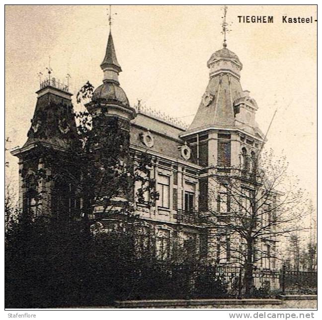 TIEGHEM KASTEEL CHATEAU DE MR. G. MOREELS IN 1902 KLOOSTER  EDT. C. CROMMELYNCK TIEGHEM - Zwevegem