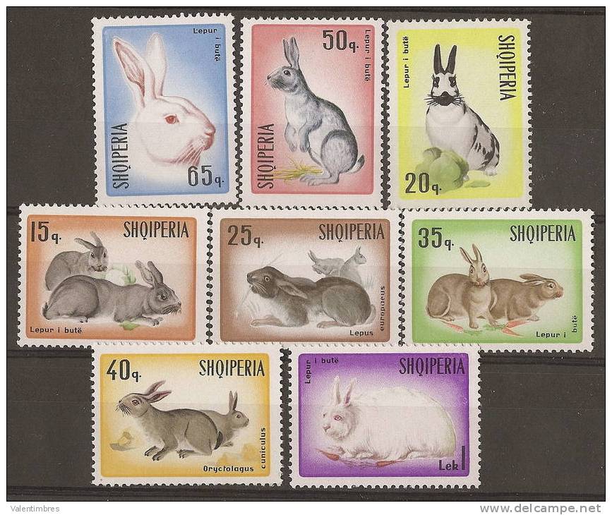 Albanie Shqiperise ** 1020/27 Lapins - Rabbits