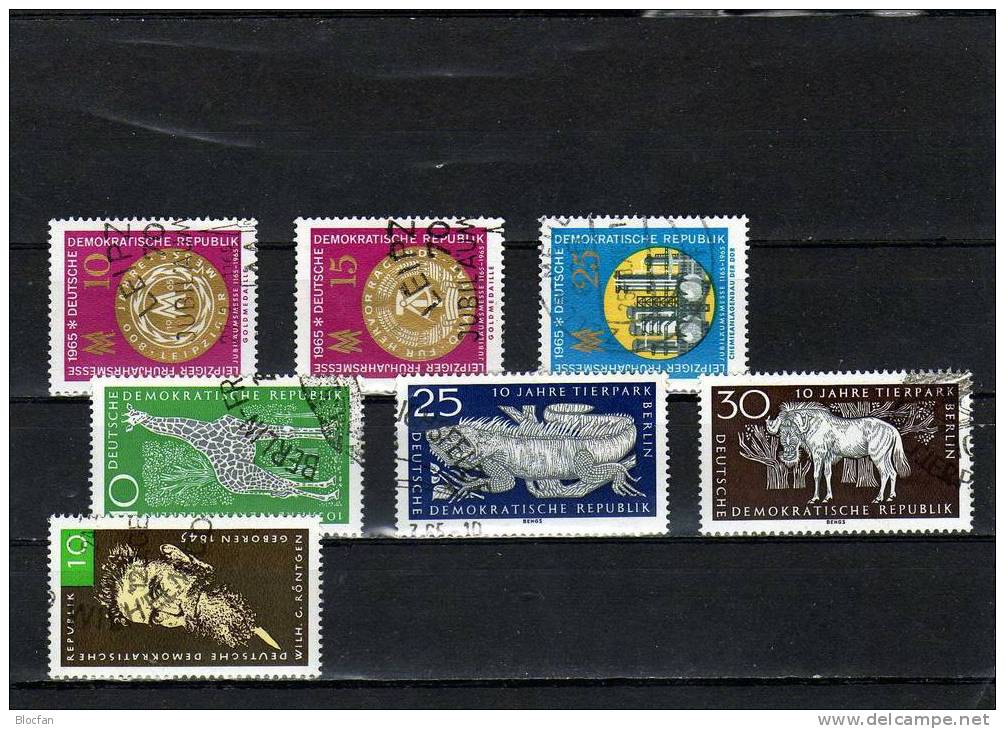 Missions-Arzt Albert Schweitzer I.Quartal 1965 DDR 1084/6-1096 O 7€ Ulbricht Bebel Messe Tierpark Röntgen Set Of Germany - Giraffes