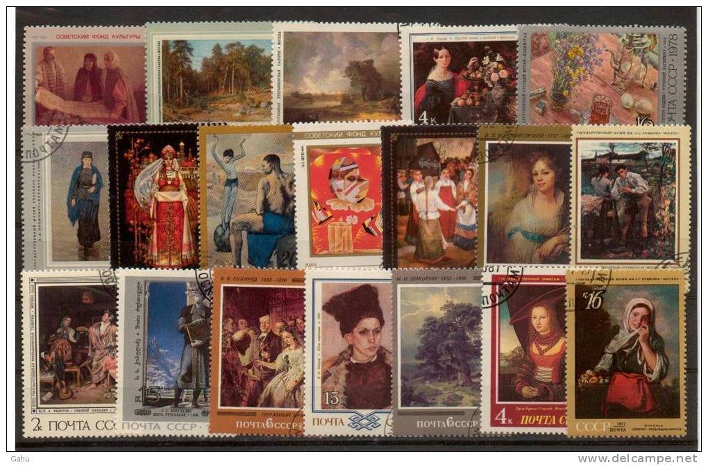 URSS; Lot De 19 Tableaux Divers - Collections