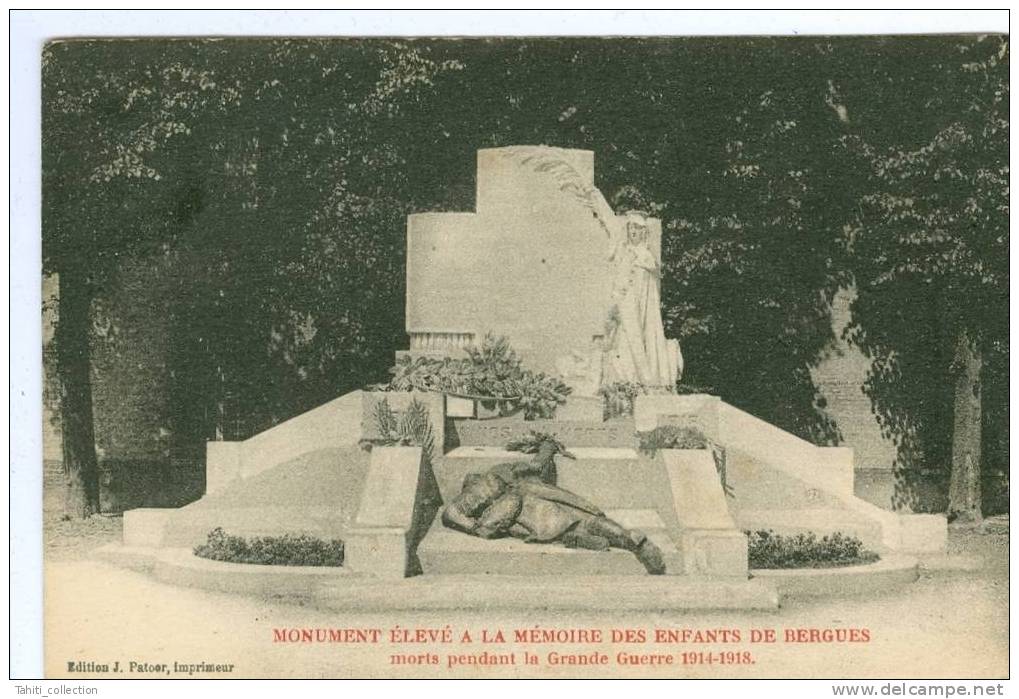 BERGUES - Monument élevé à La Mémoire Des Enfants De Bergues - Bergues