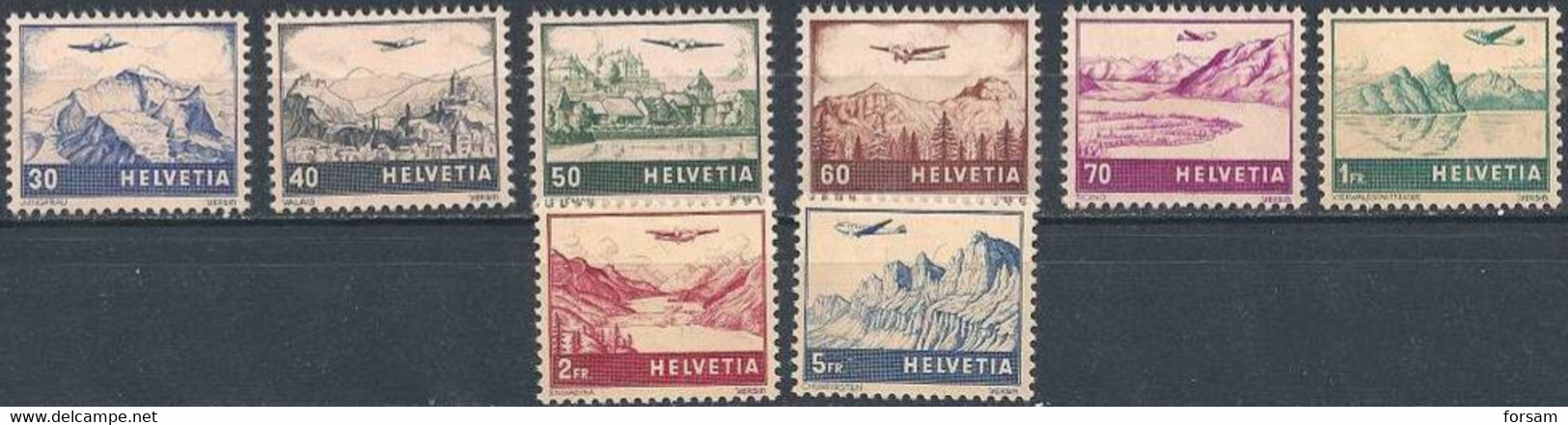 SWITZERLAND..1941..Michel #  387-394...MLH...MiCV - 100 Euro. - Unused Stamps