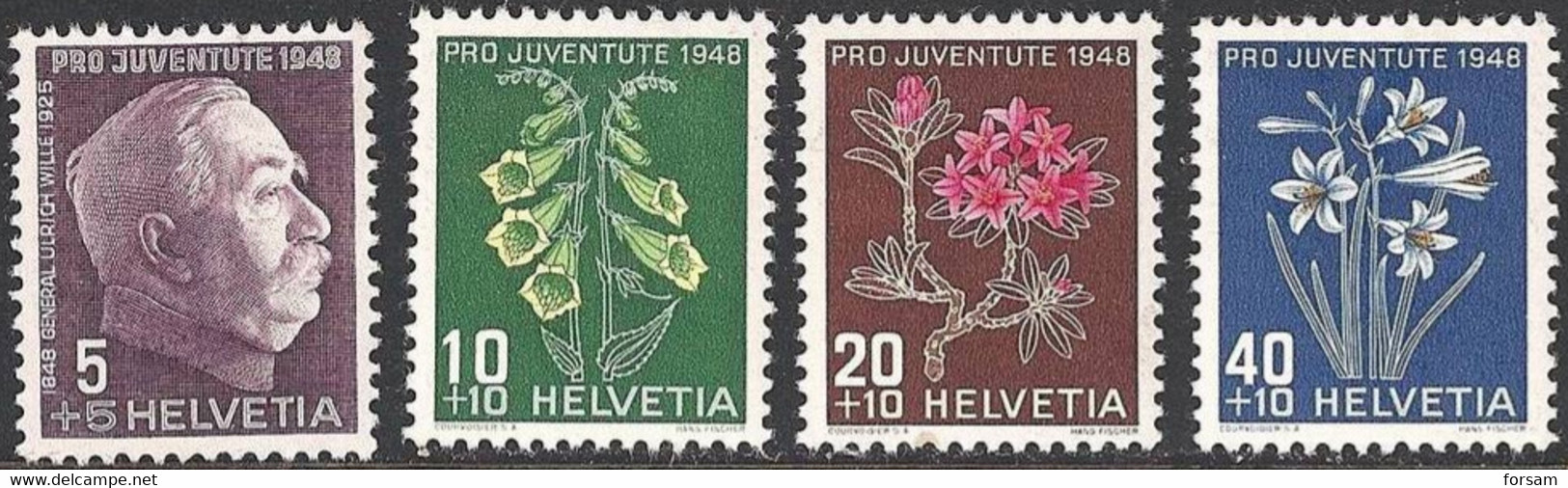SWITZERLAND..1948..Michel # 514-517...MLH. - Unused Stamps