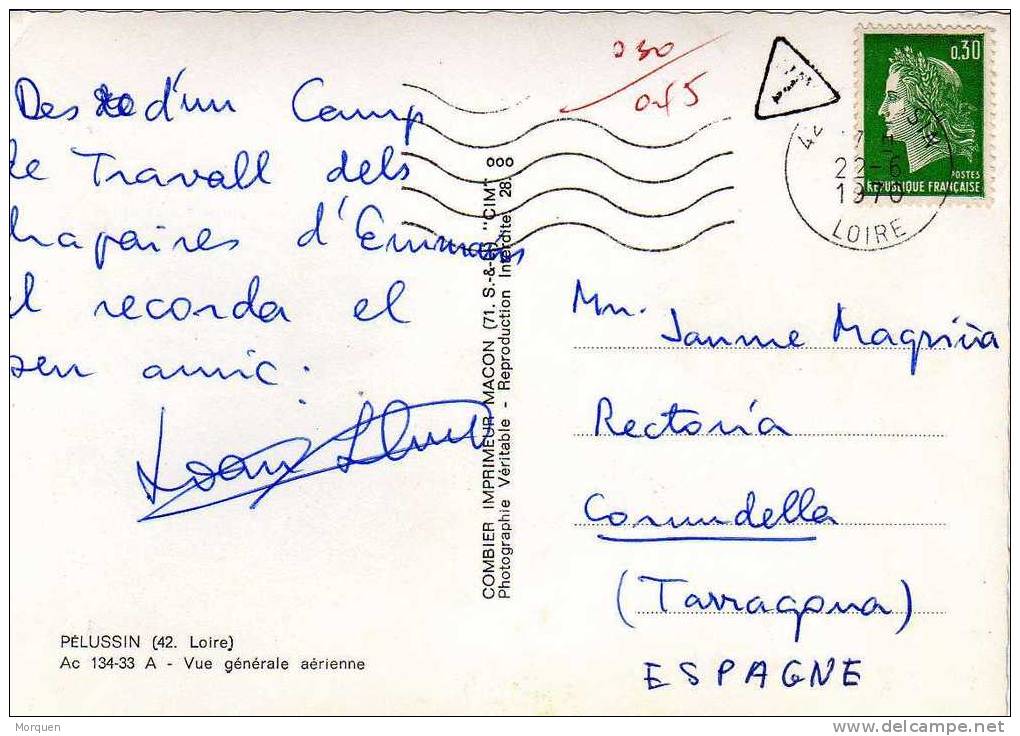 Postal Pelussin (loire) 1970 TAXE - Briefe U. Dokumente