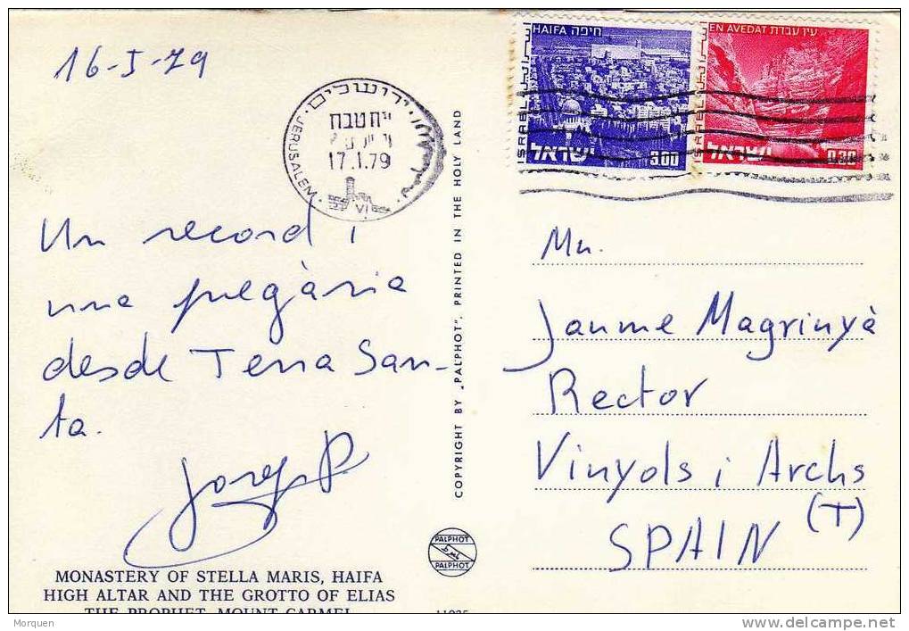 1691. Postal Jesuralem (israel) 1979.  Haifa Monasterio - Covers & Documents