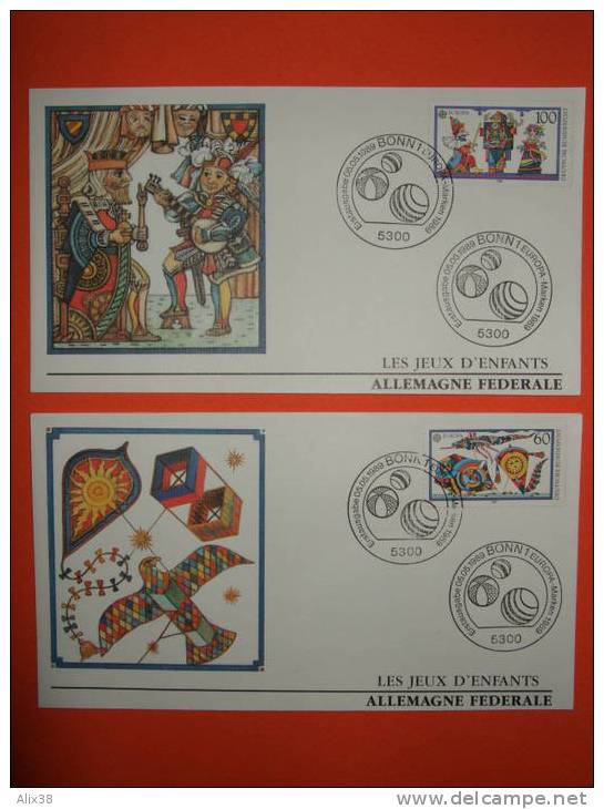 EUROPA 1989. 2 ENVELOPPES 1er Jour  ( Allemagne Occidentale ) - 1989