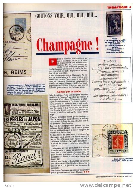 Le Monde Des Philatélistes N°456 Oct.1991 Numéro Du 40e Anniversaire 1951-1991 "Premier Jour "au Monde TBE - Französisch (ab 1941)