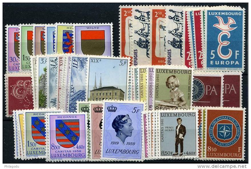 1957/1962  Petit Lot Luxembourg Sans Charnière  ++    Cote 106  E - Unused Stamps