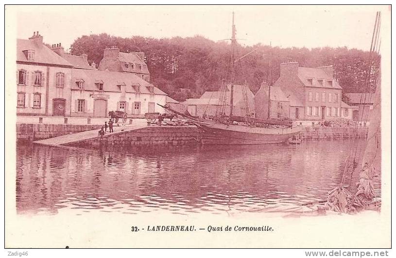 32 - LANDERNAU - QUAI DE CORNOUAILLE - Landerneau