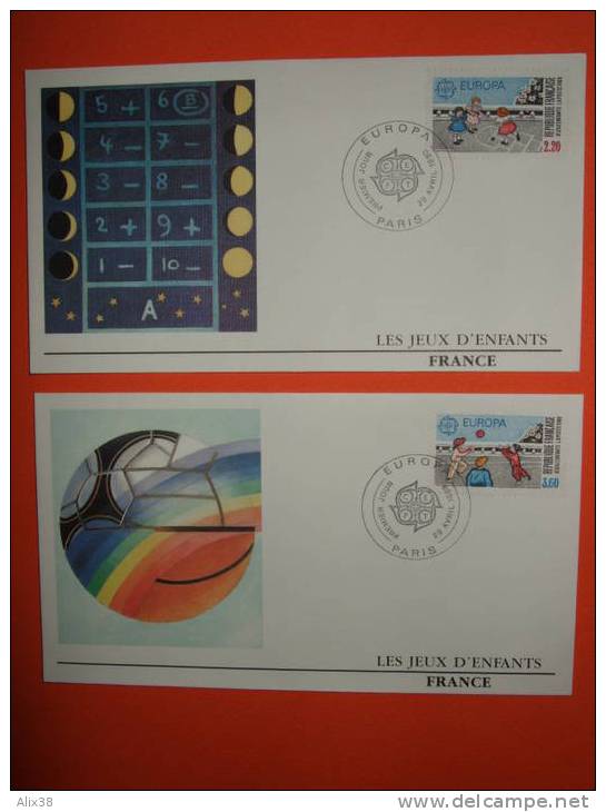 EUROPA 1989. 4 ENVELOPPES 1er Jour ( France Et Monaco ) - 1989