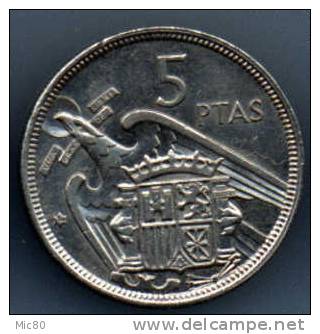 Espagne 5 Pesetas 1957 (74) Spl - 5 Pesetas