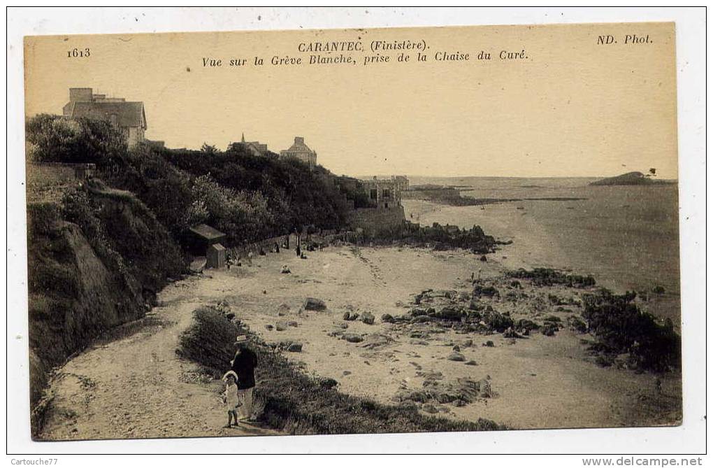 K12 - CARANTEC - Vue De La Grève Blanche Prise De La Chaise Du Curé (1915) - Animée - Carantec