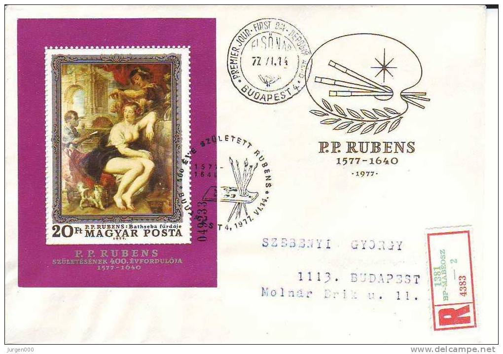 Hongarije, BL123A Op FDC, Michel = 17 € (XX8327) - Rubens