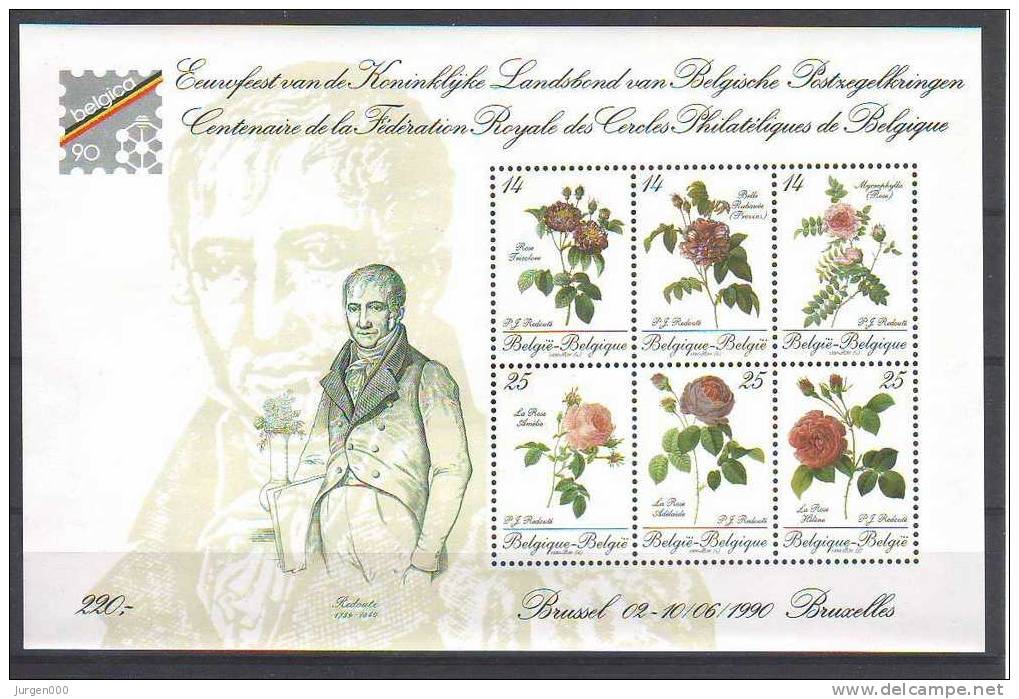 België, BL67 **, Redouté, Cote = 30 € (XX8348) - Rosen