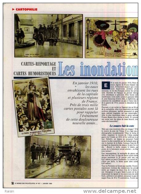 Le Monde des Philatélistes N°437 Janv.1990 JESUS-CHRIST Superstar PERIGUEUX Inondations 1910 Bilans 1989 TBE