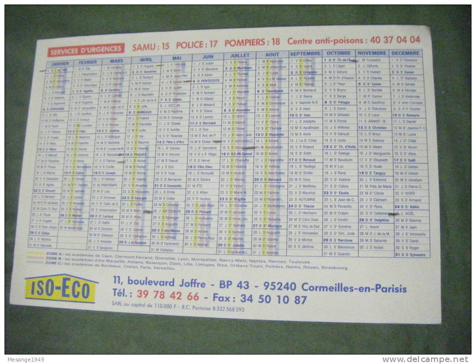 Calendrier Sans Date -pub Iso-eco                                      13    Jl-7873-7883 - Autres & Non Classés