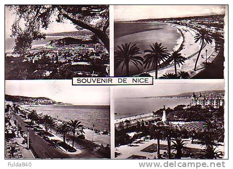 CPSM.   SOUVENIR DE  NICE.     1958. - Cafés, Hôtels, Restaurants