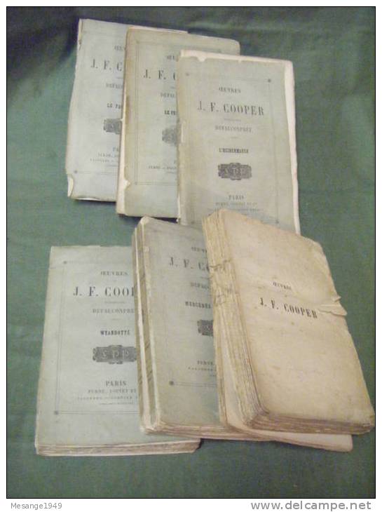 Lot De 6 Livres Oeuvres De James Fenimore Cooper- --le Paquebot-mercedes De Castille-wyandotte Etc...jl 16-7867 - Kultur