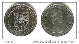 10 NEW PENCE 1975 ELIZABETH II - Jersey