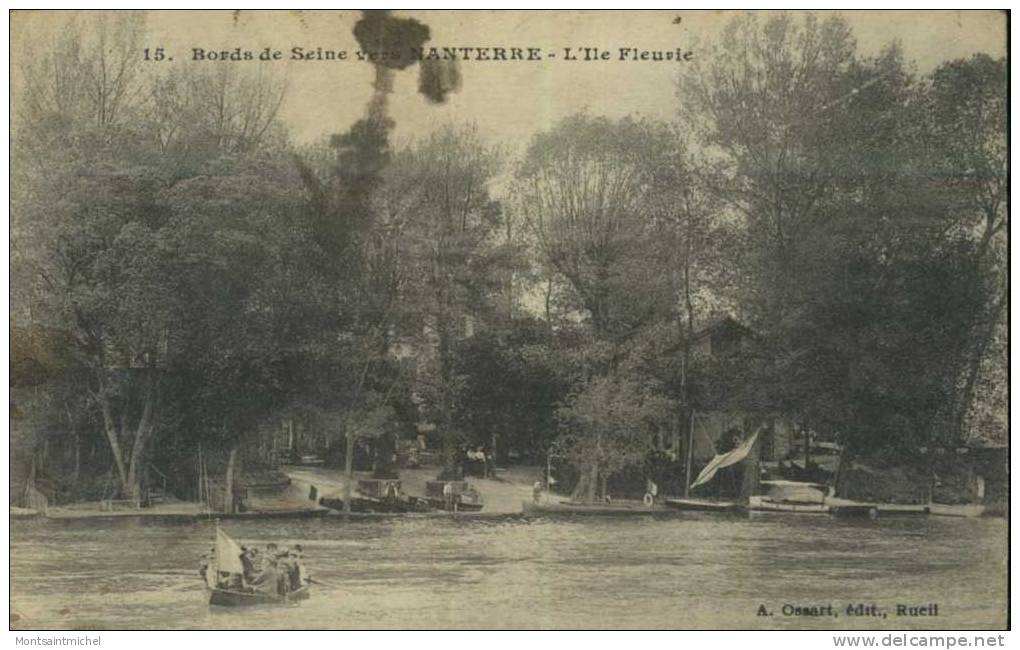 Nanterre. Hauts De Seine 92. L´Ile Fleurie. Bateaux Sur La Seine. - Nanterre