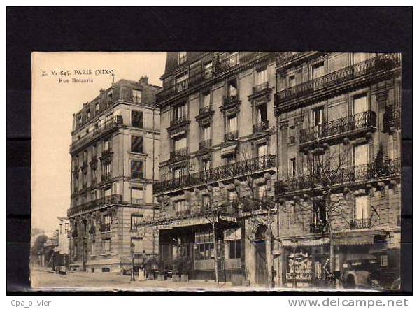 75 PARIS XIX Rue Botzaris, Café Du Parc, Ed EV 845, 191? - Distrito: 19