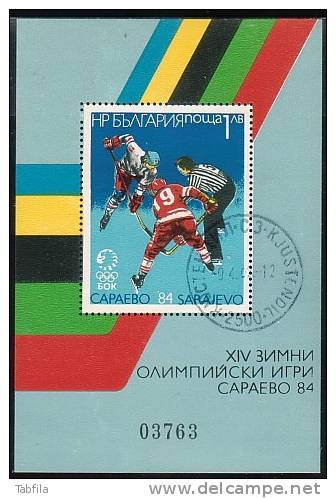 BULGARIA / BULGARIE - 1984 - Jeux Olimpique D\´Hiver - Saraevo II - Bl - Phil.obl. - Hiver 1984: Sarajevo