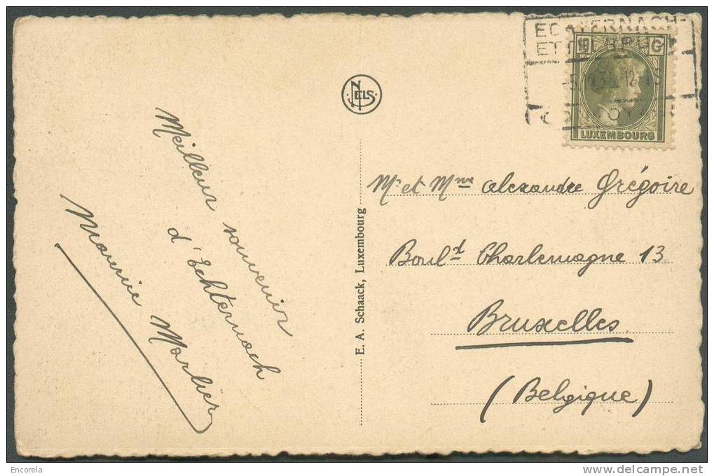 N°165 Obl. Ambulant ECHTERNACH/ETTELBRUCK/CONVOYEUR S/C.V. Du 5/10/1935 Vers Bruxelles - 3925 - Cartas & Documentos