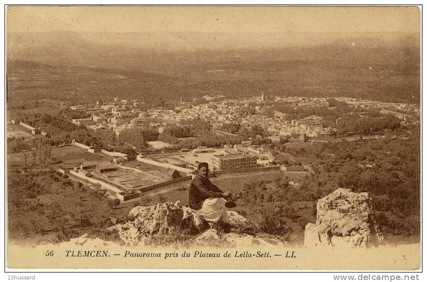 Carte Postale Ancienne Tlemcen - Panorama Pris Du Plateau De Lella Seti - Tlemcen