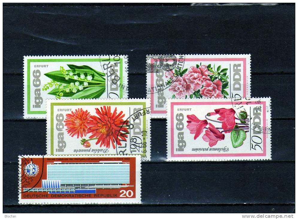 II.Quartal 1966 O DDR 1178-1189/2 UNO Genf, Landschaften, Plauener Spitze , Blumen IGA 9€ - Umweltschutz Und Klima