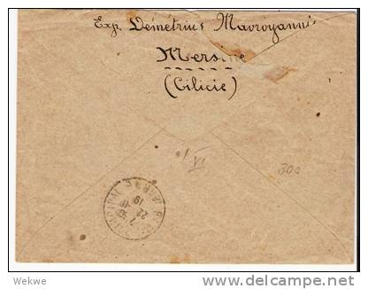 Fdi014e/ Cilicie (Mersine) 1919 Mit Palästina Marken (Vorläufer) - Covers & Documents