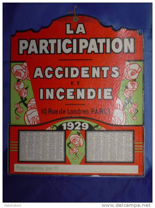 Porte Courrier "ASSURANCE LA PARTICIPATION" 1929. - Pappschilder