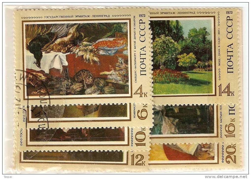 Russia 1973 Original Stamps Packet No. 676 - Foreign Paintings In Soviet Galleries - Collections